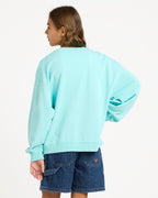 Girls 4-16 Lineup Crew Neck