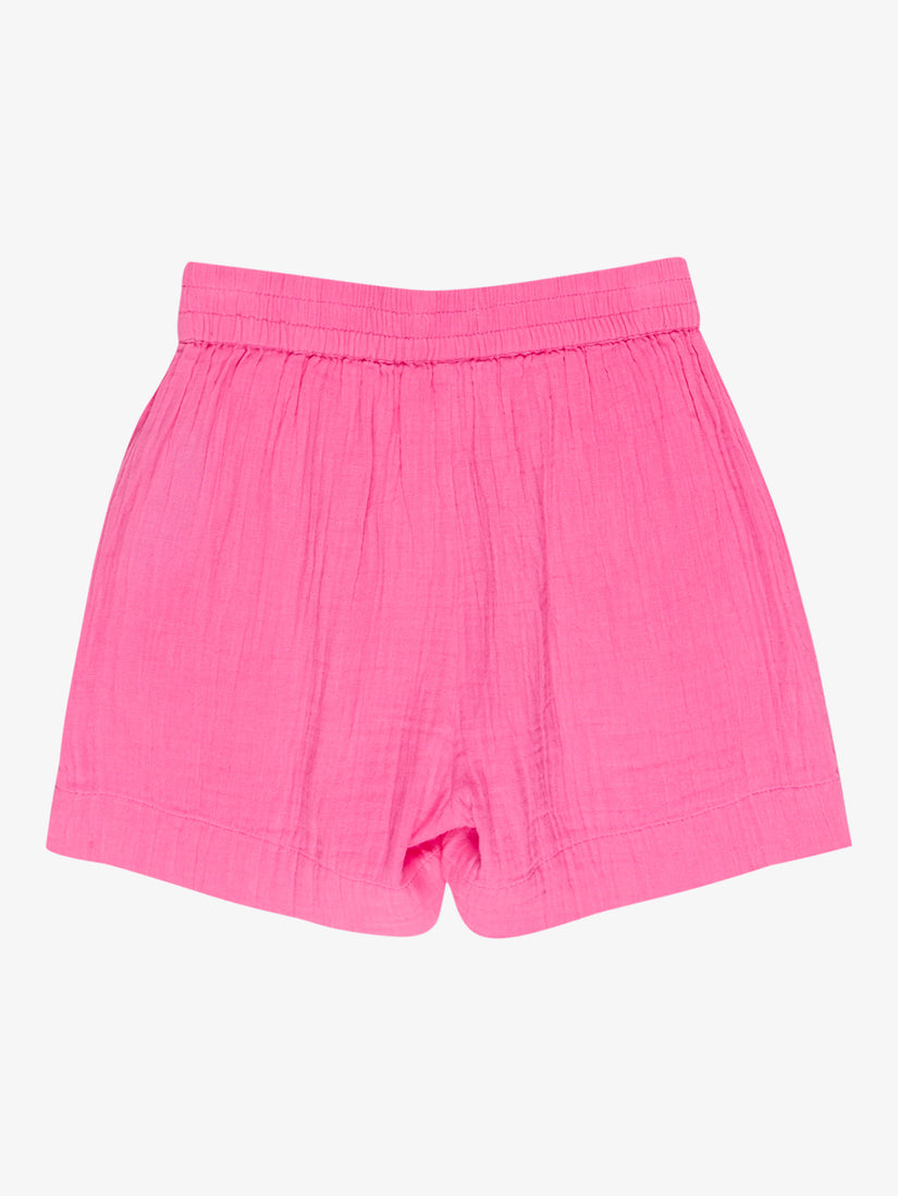 Girls 8-16 Milky Shell Elastic Waist Shorts