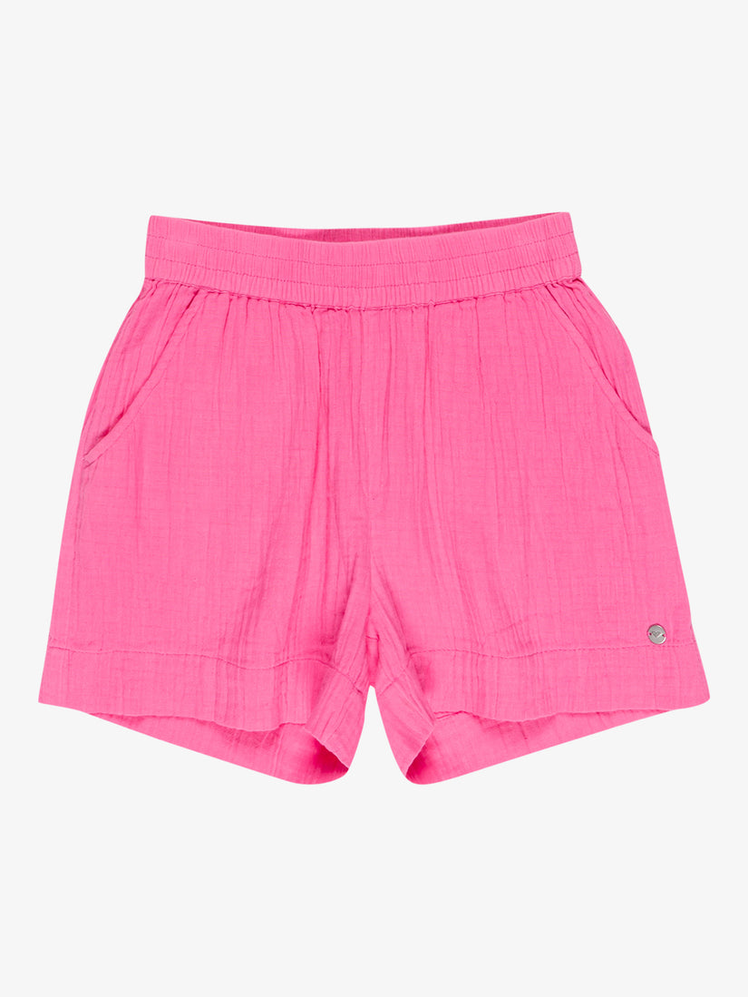 Girls 8-16 Milky Shell Elastic Waist Shorts