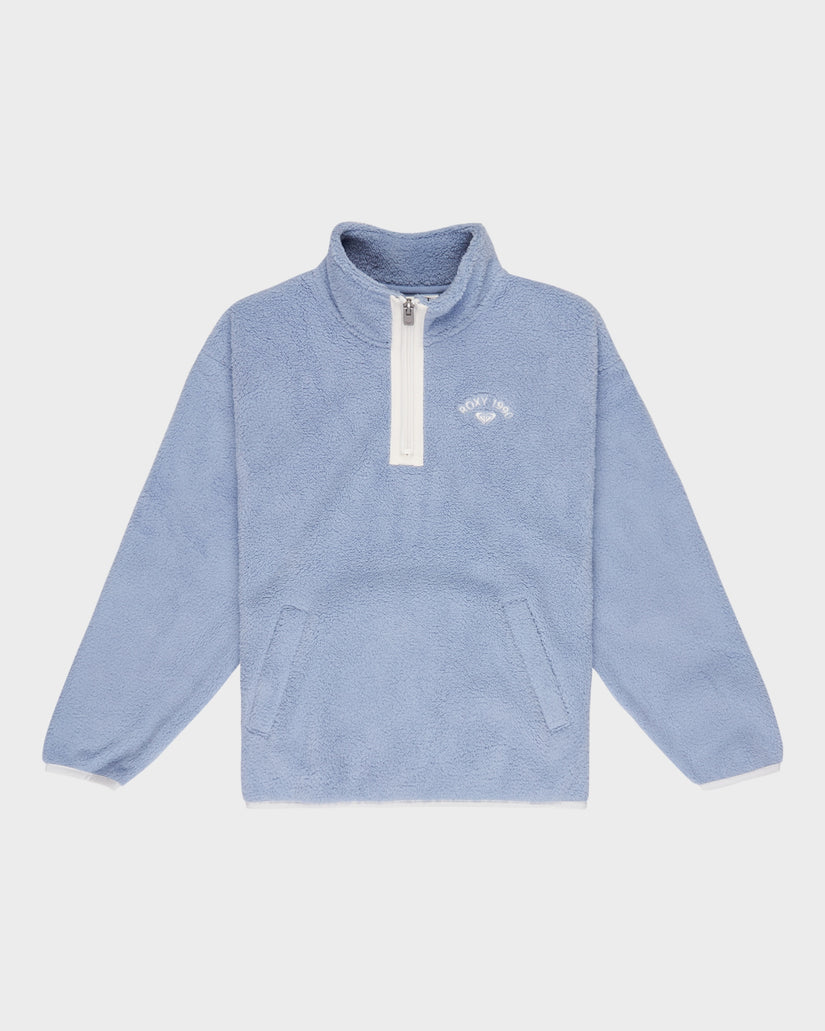 Girls 8-16 Lucky Girl Half Zip Fleece Jumper