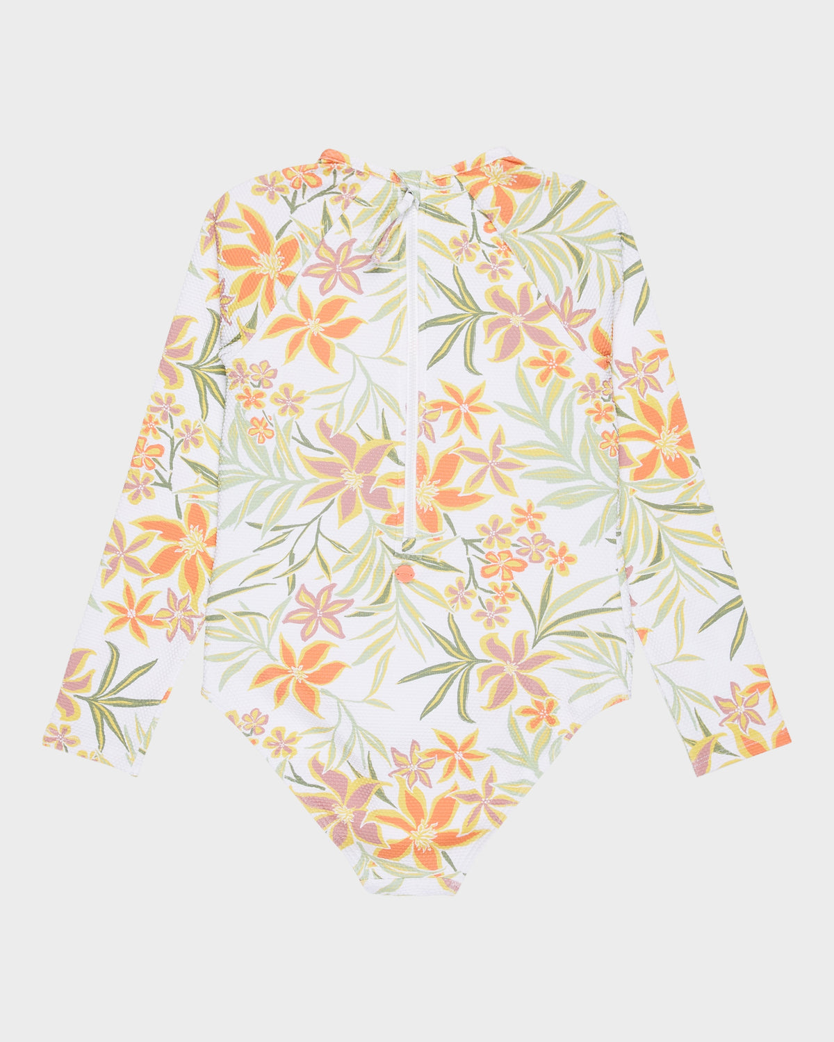 Girls 8-16 Floral Horizon Long Sleeve Onesie Rash Vest