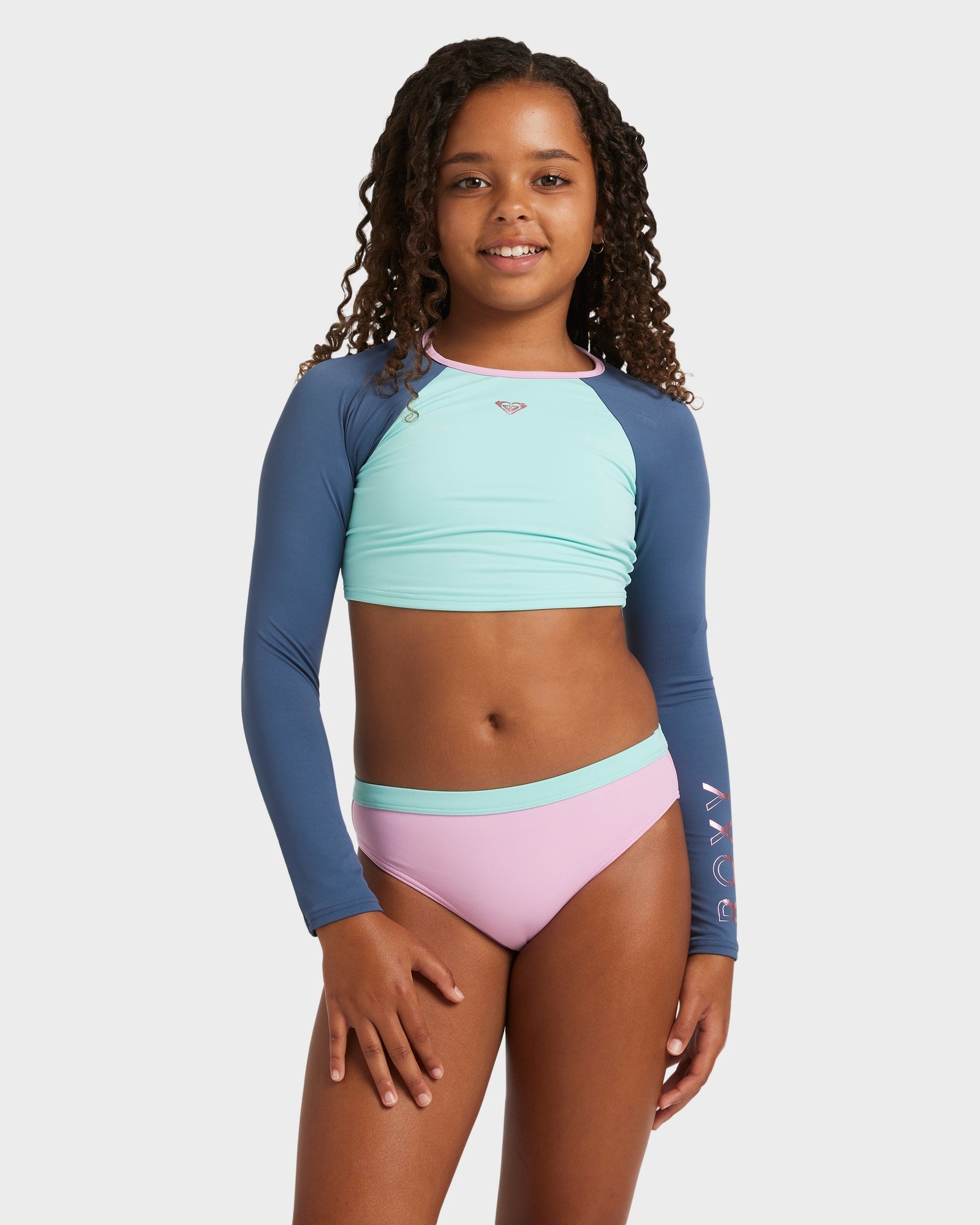Girls 8-16 Colorblock Two Piece Rash Vest Girls 8-16 Colorblock Two Piece Rash Vest