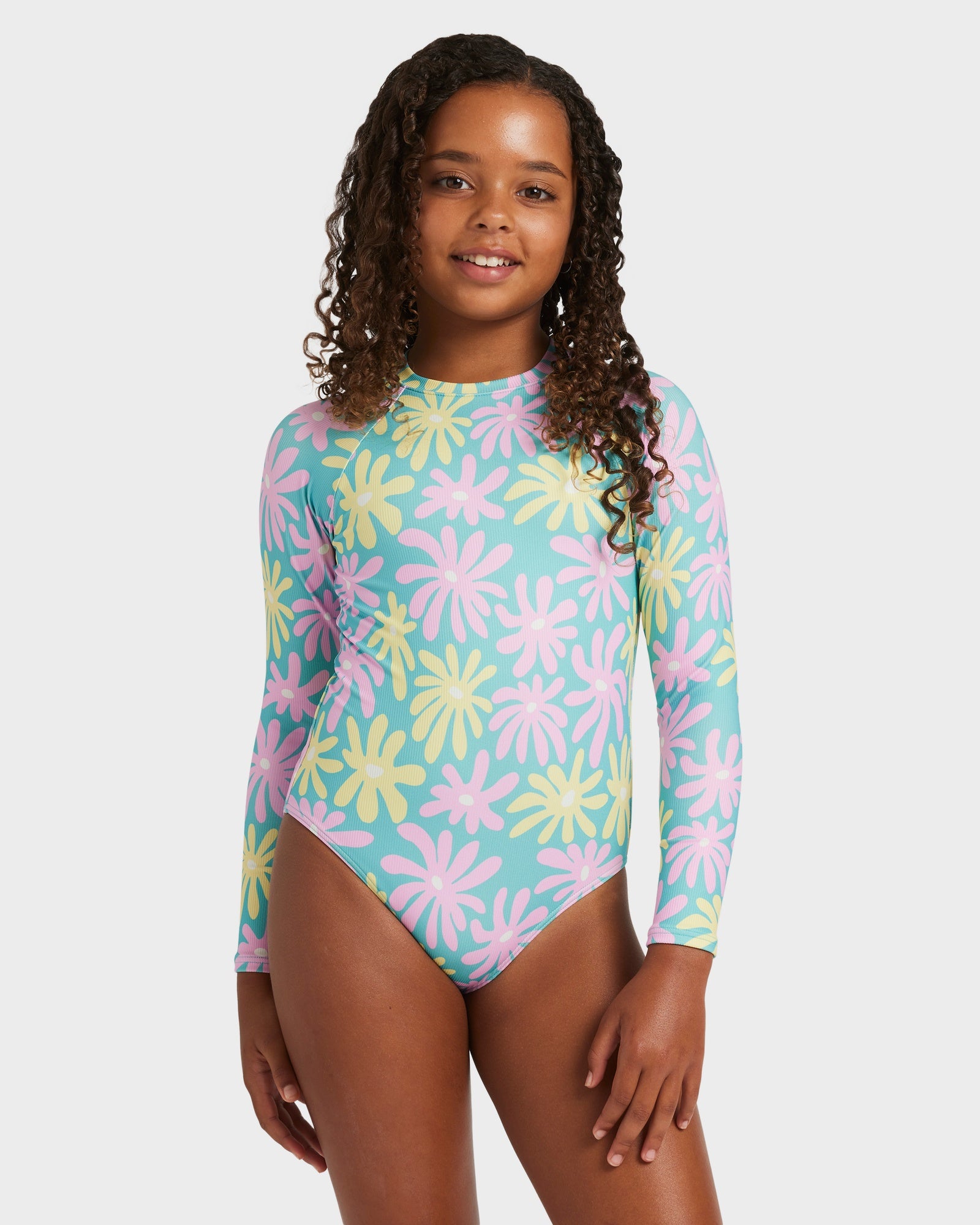Girls 8-16 Flower Lover One Piece Rash Vest Girls 8-16 Flower Lover One Piece Rash Vest