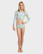 Girls 8-16 Flower Lover Lycra Two Piece Rash Vest