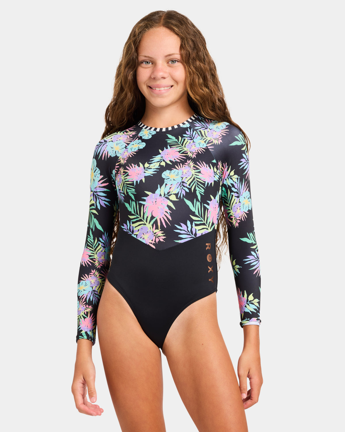 Girls 6-16 Roxy Active RG Onesie Rash Vest