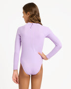 Girls 6-16 Solid Active One Piece Rash Vest