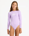 Girls 6-16 Solid Active One Piece Rash Vest