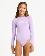 Girls 6-16 Solid Active One Piece Rash Vest