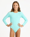 Girls 6-16 Aruba Long Sleeve One Piece Swimsuit