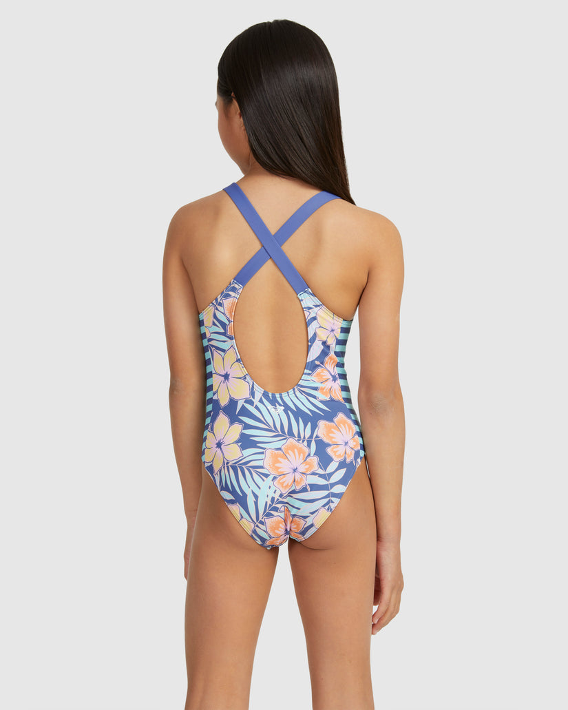 Girls 6-18 Funky Palm One Piece One Piece Swim
