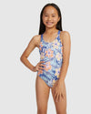 Girls 6-18 Funky Palm One Piece One Piece Swim