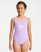 Girls 6-16 Solid Active One Piece Swimsuit