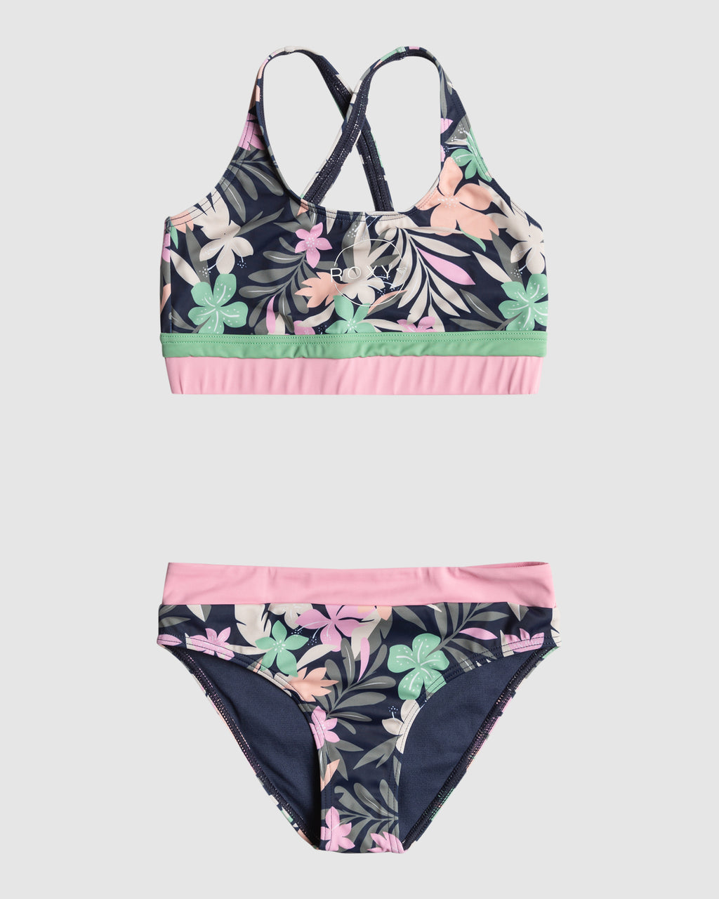 Girls 6-16 Ilacabo Active Crop Top Two-Piece Bikini Set