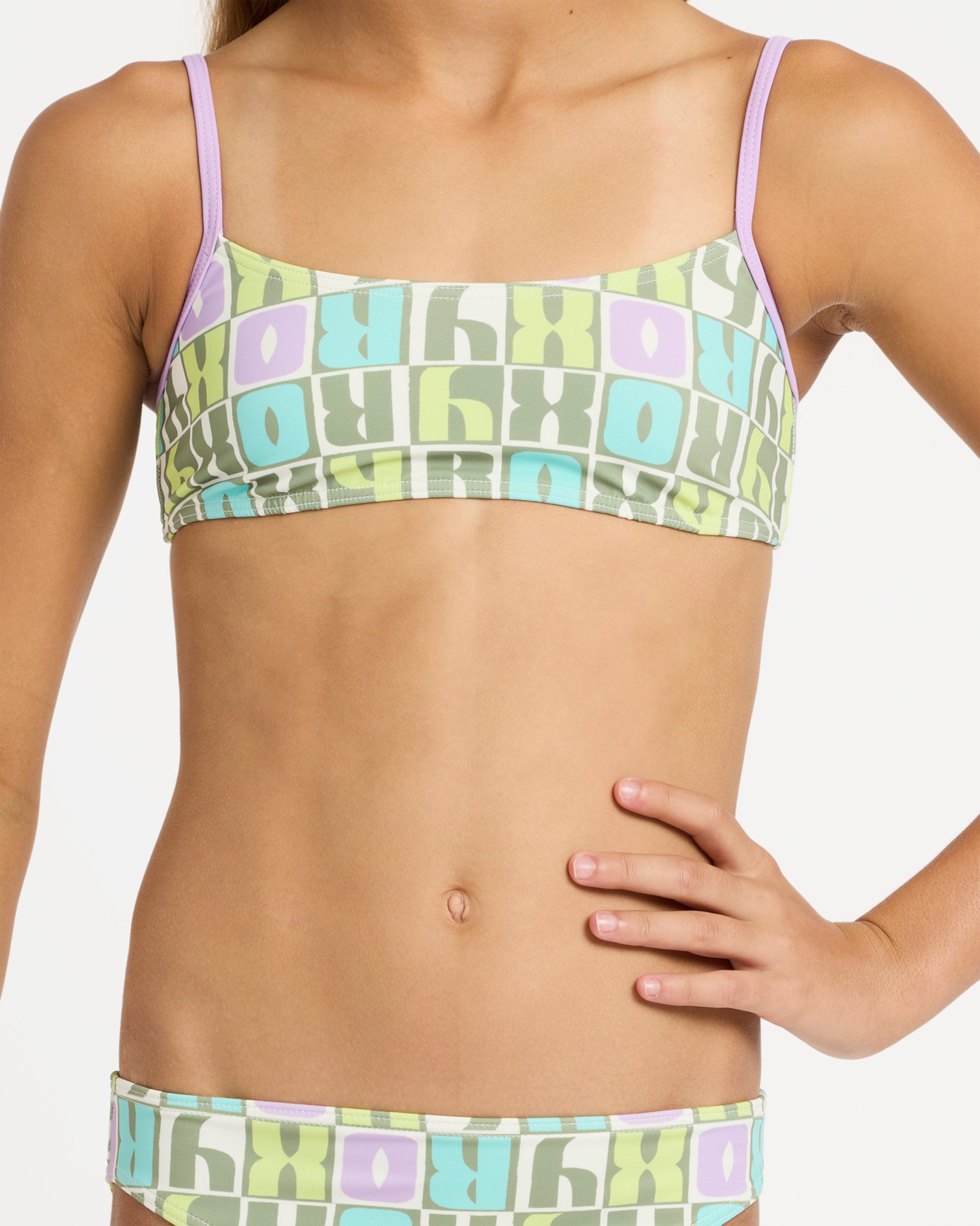 Girls 6-16 Letter Up Bralette Set Two Piece