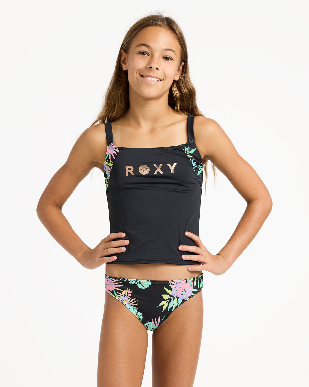Girls 6-16 Roxy Active Tankini Set Two Piece