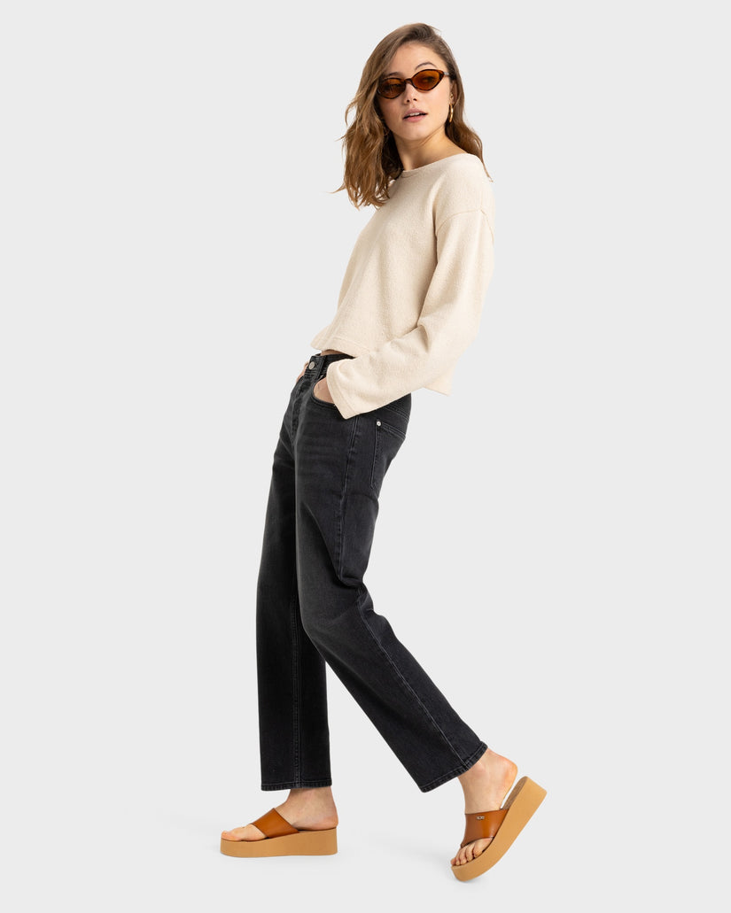 Womens Patti Straight Mid Denim Pants