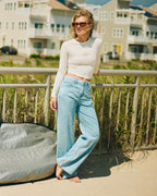 Womens Dawn Patrol Mid Sunbleached Denim Jeans