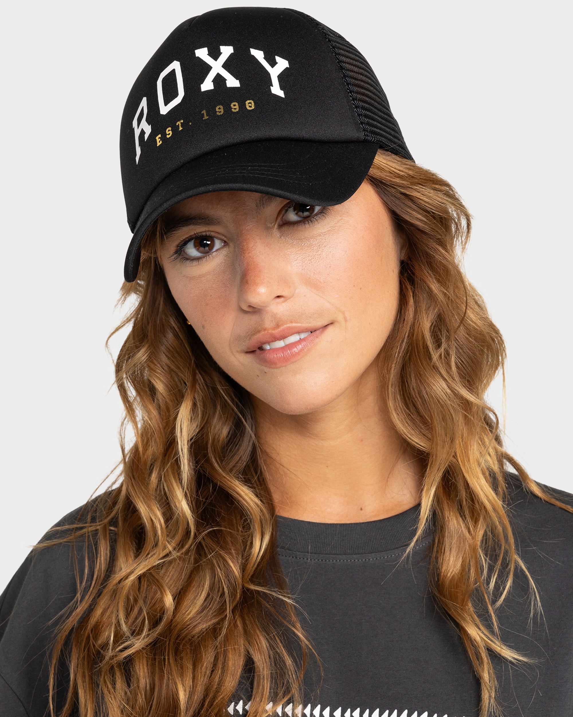 Roxy Womens Soulrocker Trucker Cap - ANTHRACITE - Surf Dive 'n Ski