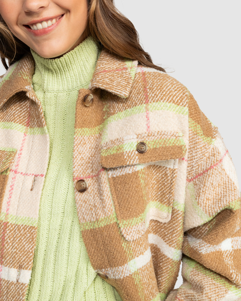 Buy Womens Checking It Out Checkered Shacket by Roxy | Surf Dive 'n Ski