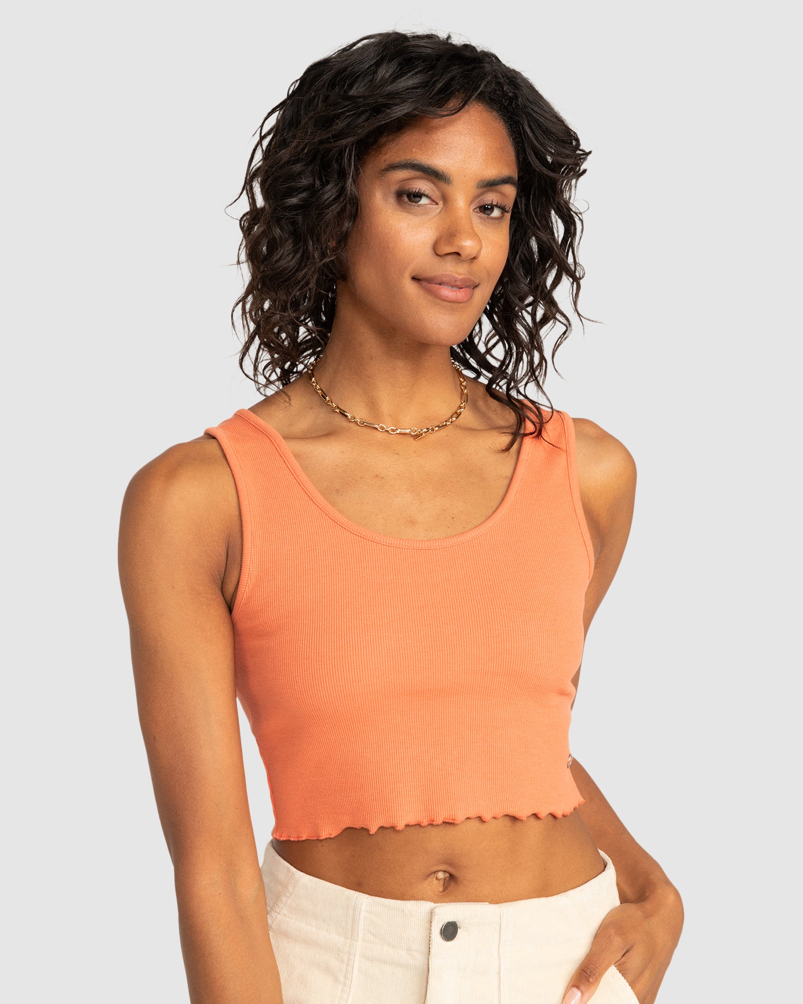Womens Keep It Wavy Ribbed Tank Top Australia
