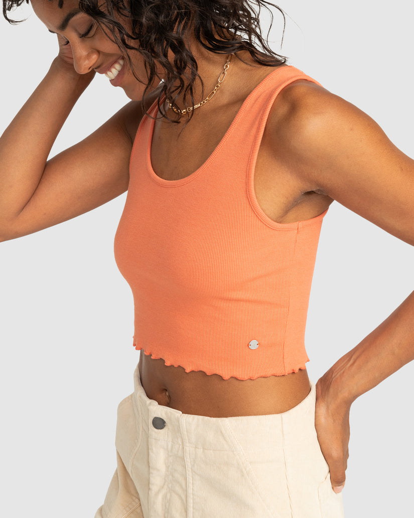 Womens Keep It Wavy Ribbed Tank Top
