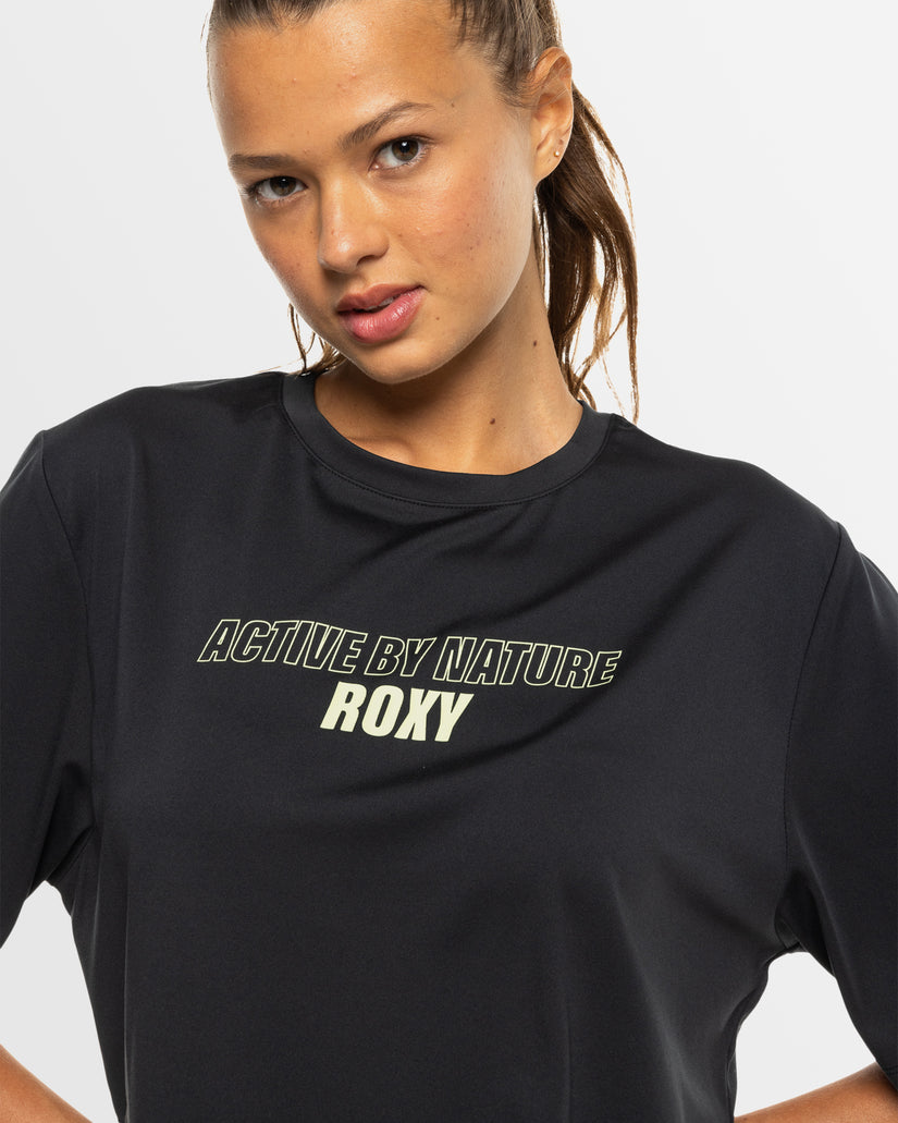 Womens Beach Bound Short Sleeve Crop Top