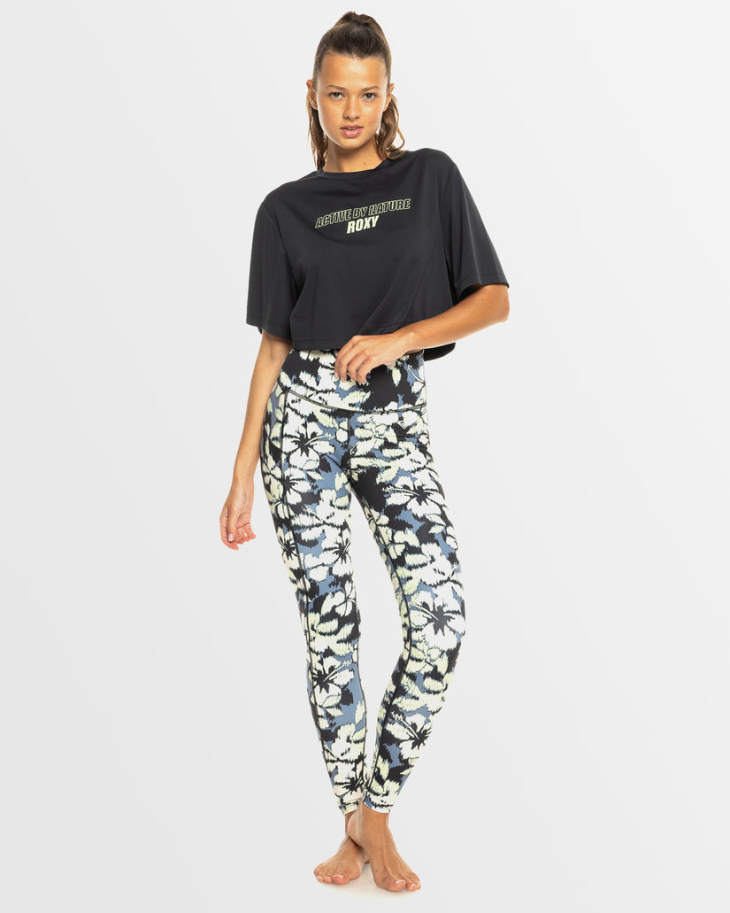 Womens Beach Bound Short Sleeve Crop Top