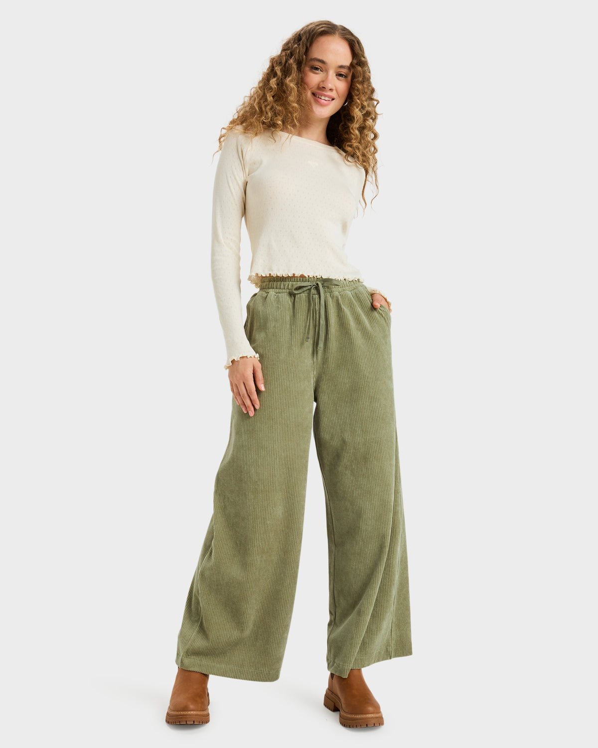 Womens Time Off Pointelle Long Sleeve T-Shirt
