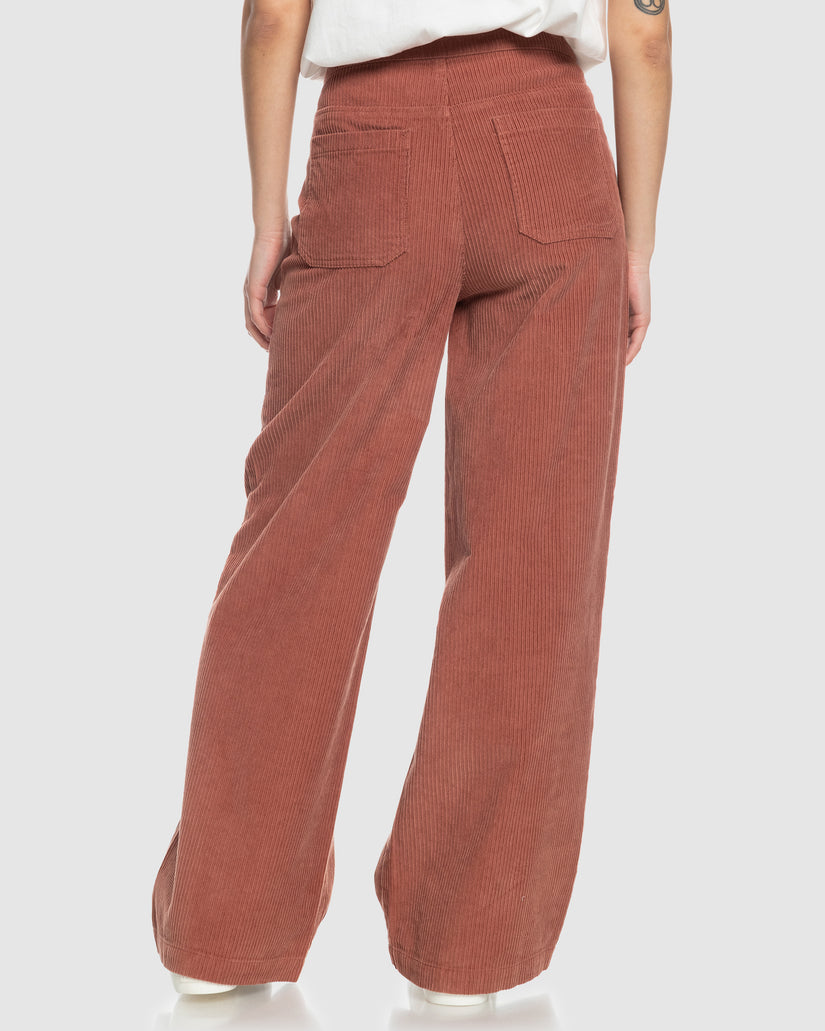 Womens Winter Around Wide Leg Corduroy Pants