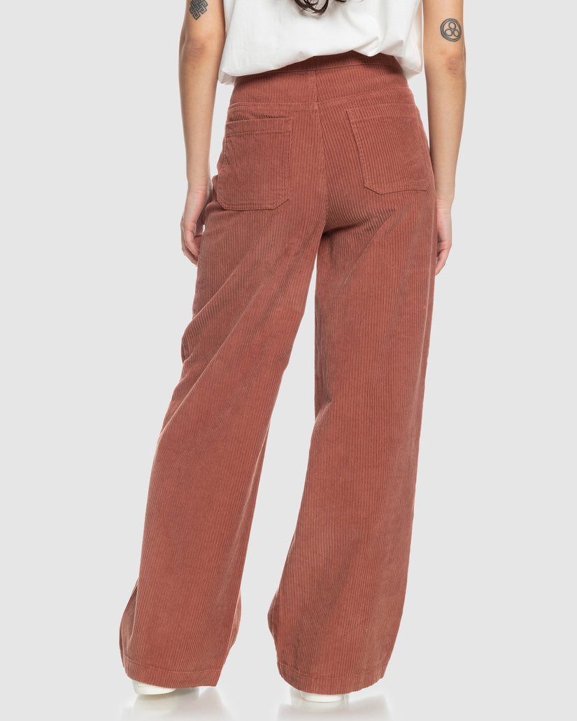 Womens Winter Around Wide Leg Corduroy Pants