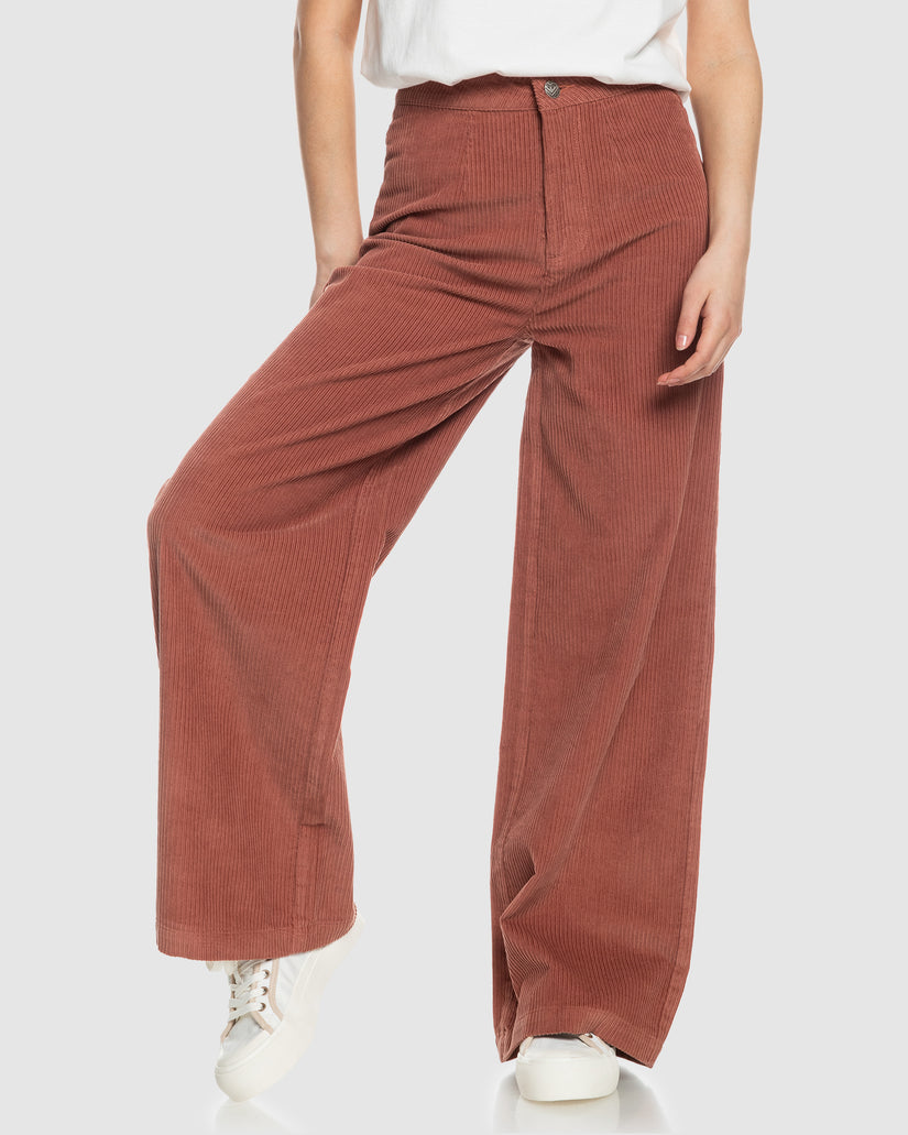 Womens Winter Around Wide Leg Corduroy Pants