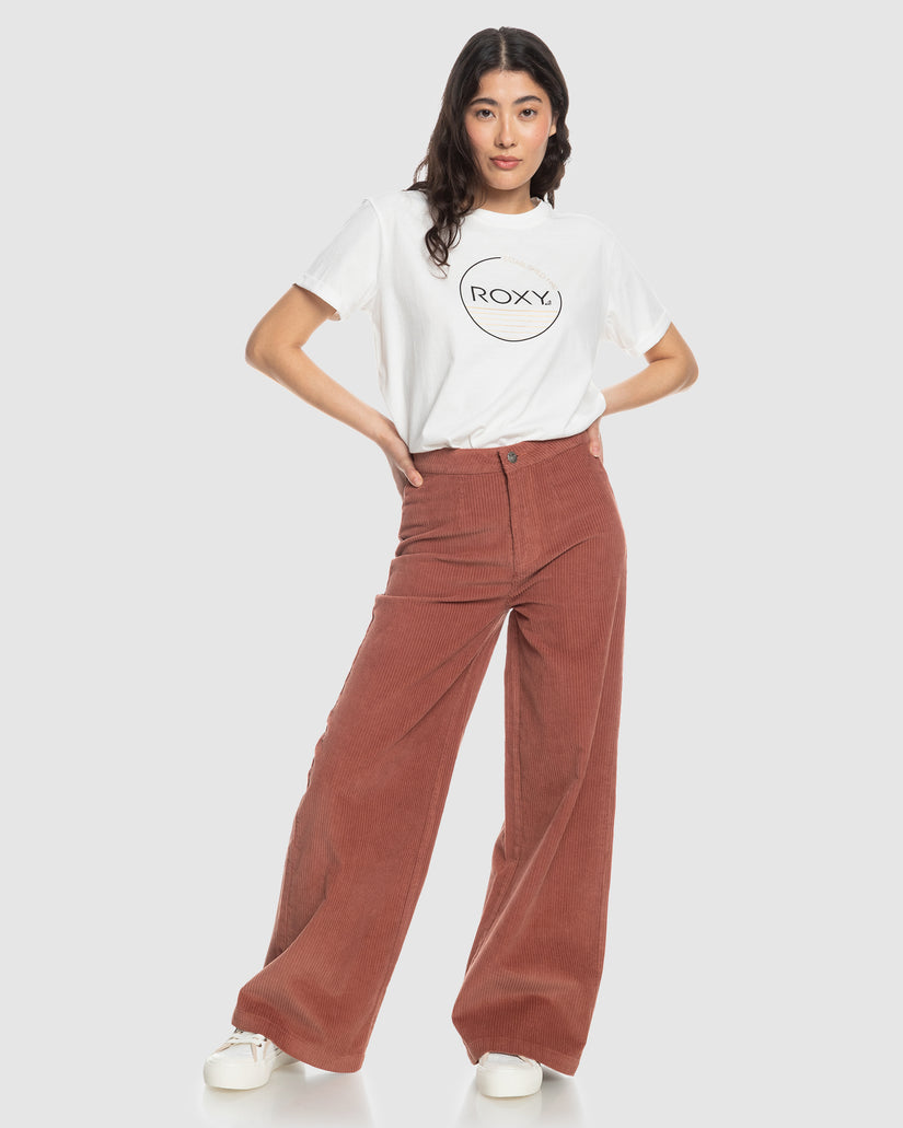 Womens Winter Around Wide Leg Corduroy Pants