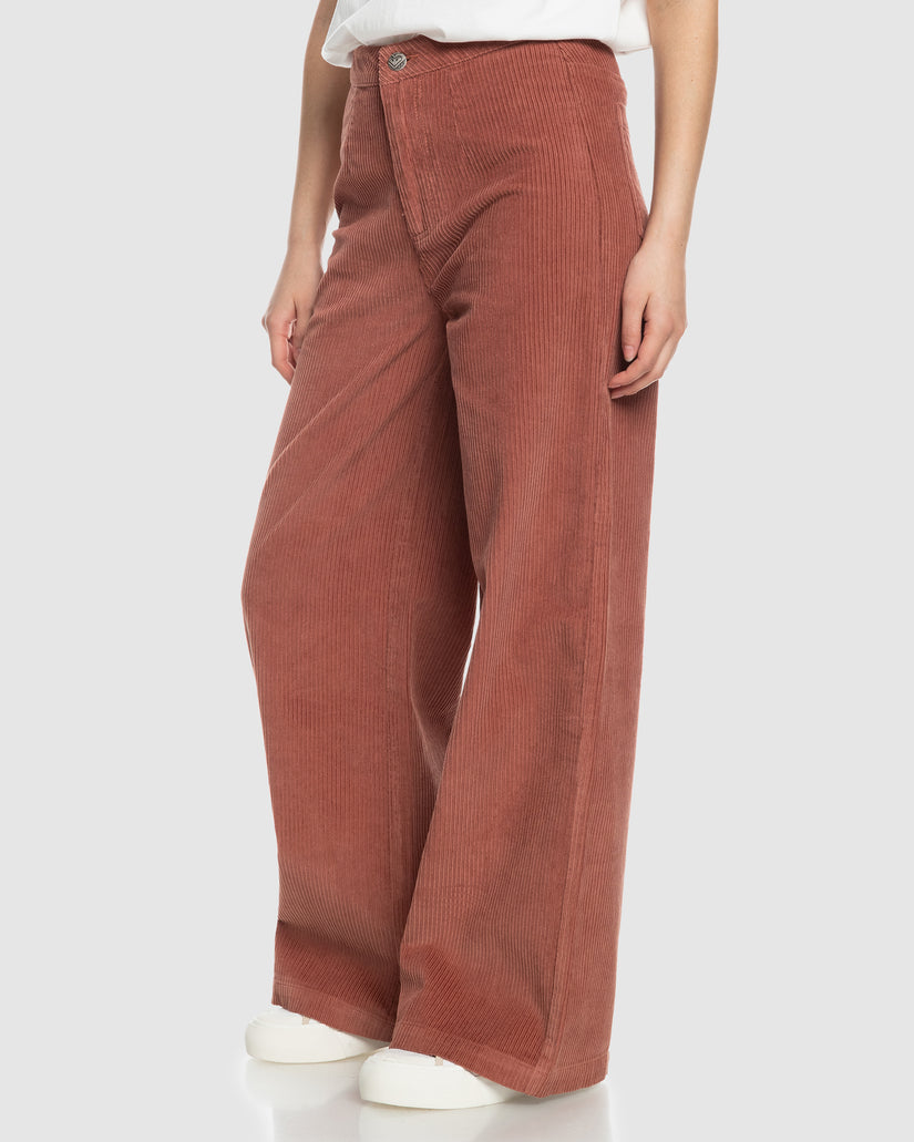 Womens Winter Around Wide Leg Corduroy Pants