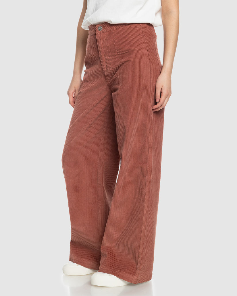 Womens Winter Around Wide Leg Corduroy Pants