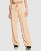 Womens Rise & Vibe Rib Wide Leg Pants