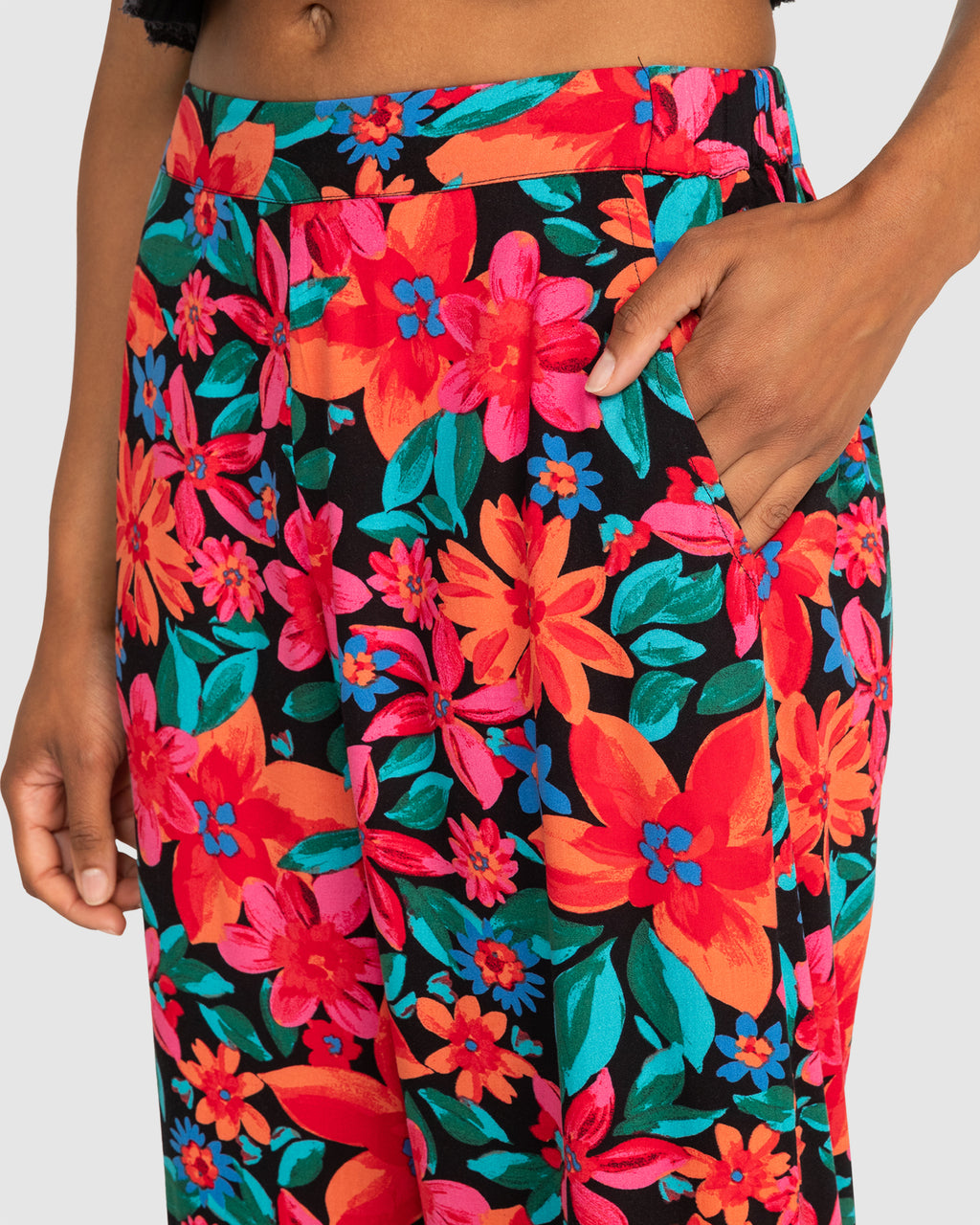 Womens Midnight Avenue Wide Leg Printed Pants