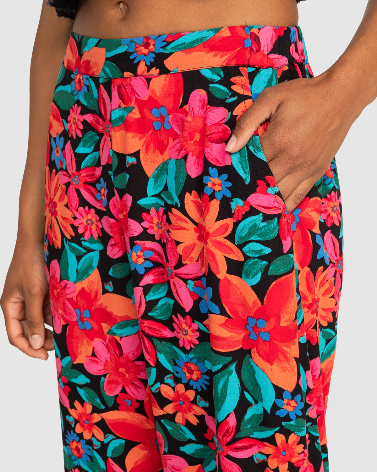 Womens Midnight Avenue Wide Leg Printed Pants