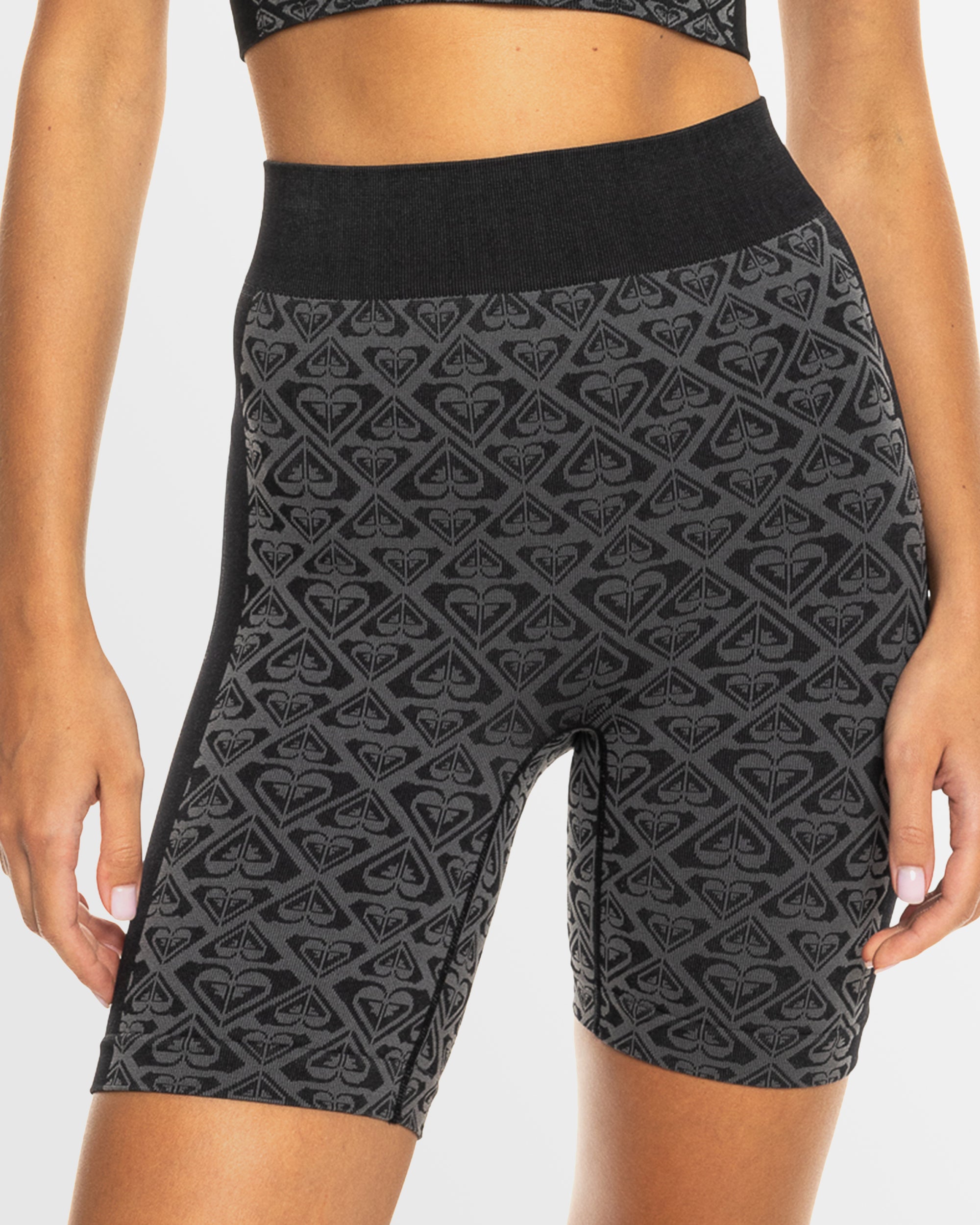 Womens Chill Out Seamless Heart Biker Athletic Shorts Australia