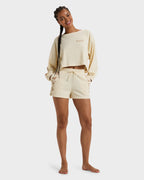 Womens Sandy Road Elastic Waist Shorts