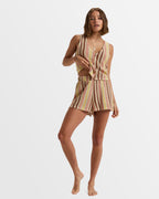 Womens Beach Sounds Elastic Waist Shorts
