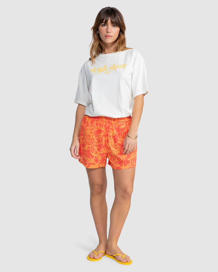 Womens Lekeitio Bay Printed Elastic Waist Shorts