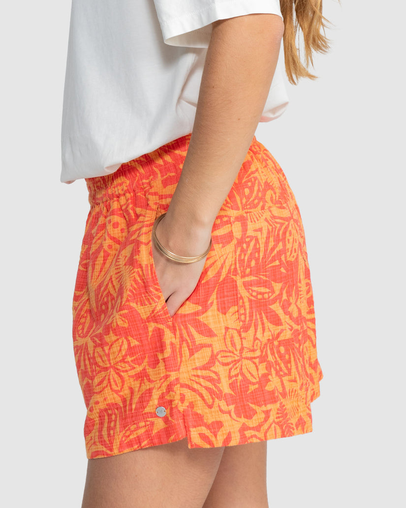 Womens Lekeitio Bay Printed Elastic Waist Shorts