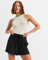 Womens Place To Be Elastic Waist Shorts