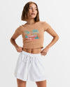 Womens Place To Be Elastic Waist Shorts