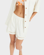 Womens Salty Sea Elastic Waist Shorts