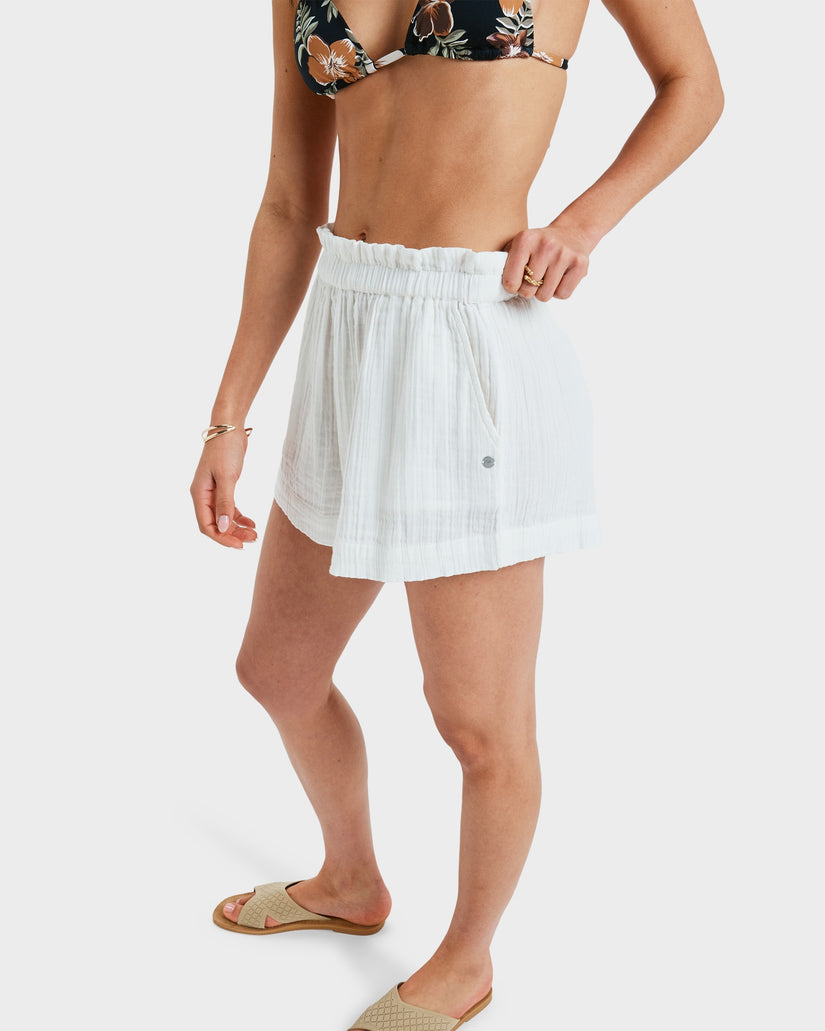 Womens What A Vibe Elastic Waist Shorts