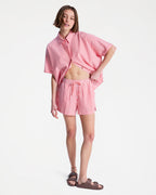 Womens Lekeito Break High Stripe Beach Shorts