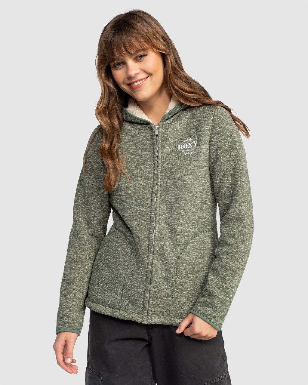 Womens Petal Fever Polar Fleece Zip Up Hoodie