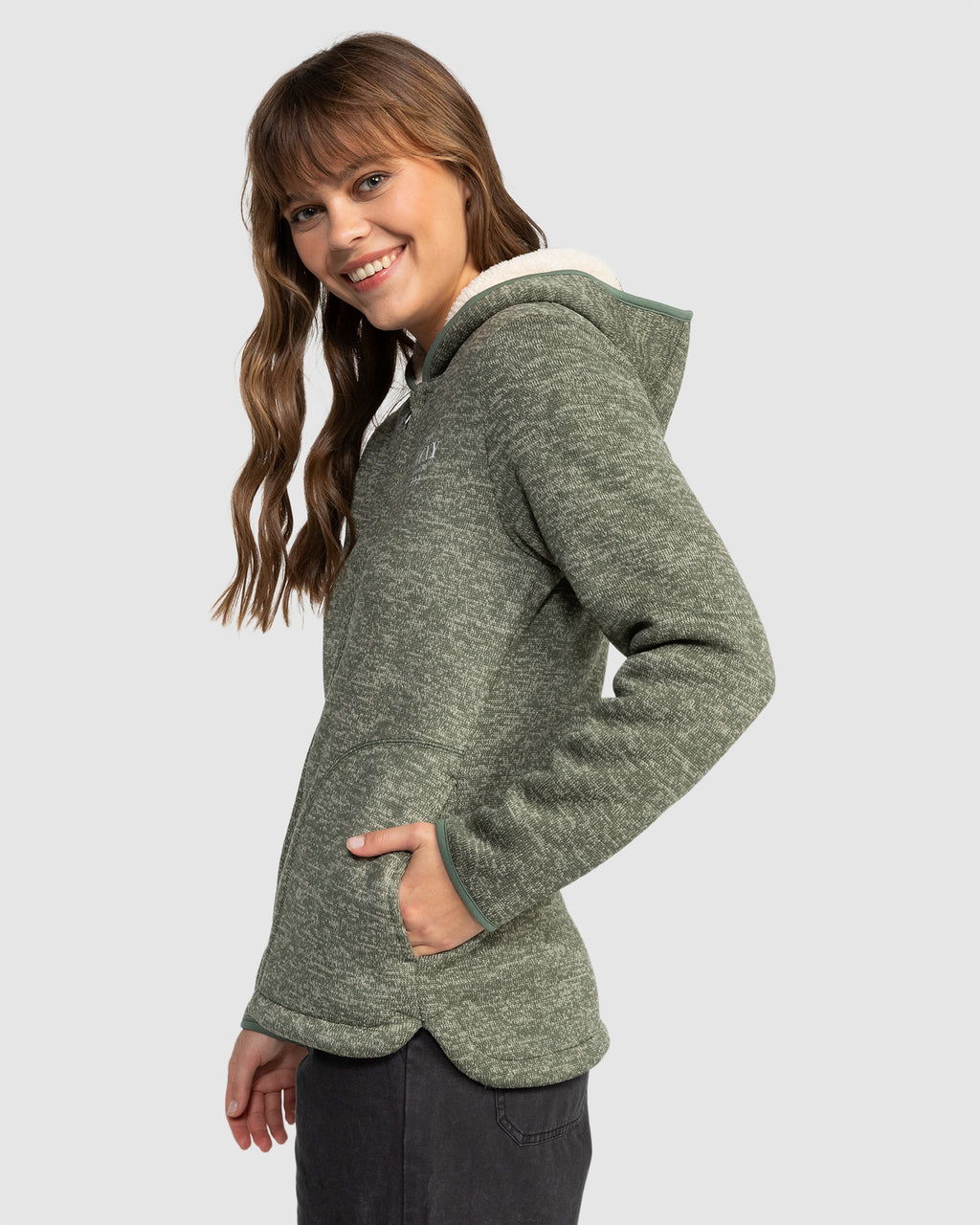 Womens Petal Fever Polar Fleece Zip Up Hoodie