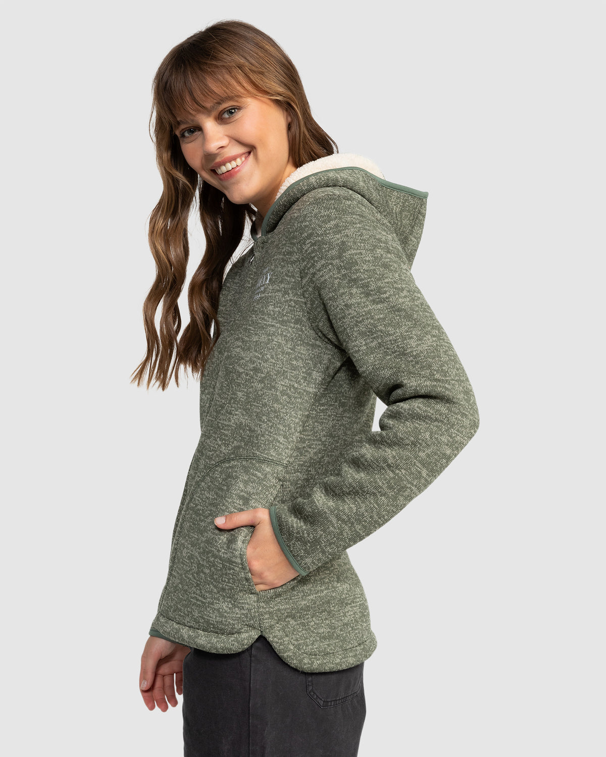 Womens Petal Fever Polar Fleece Zip Up Hoodie